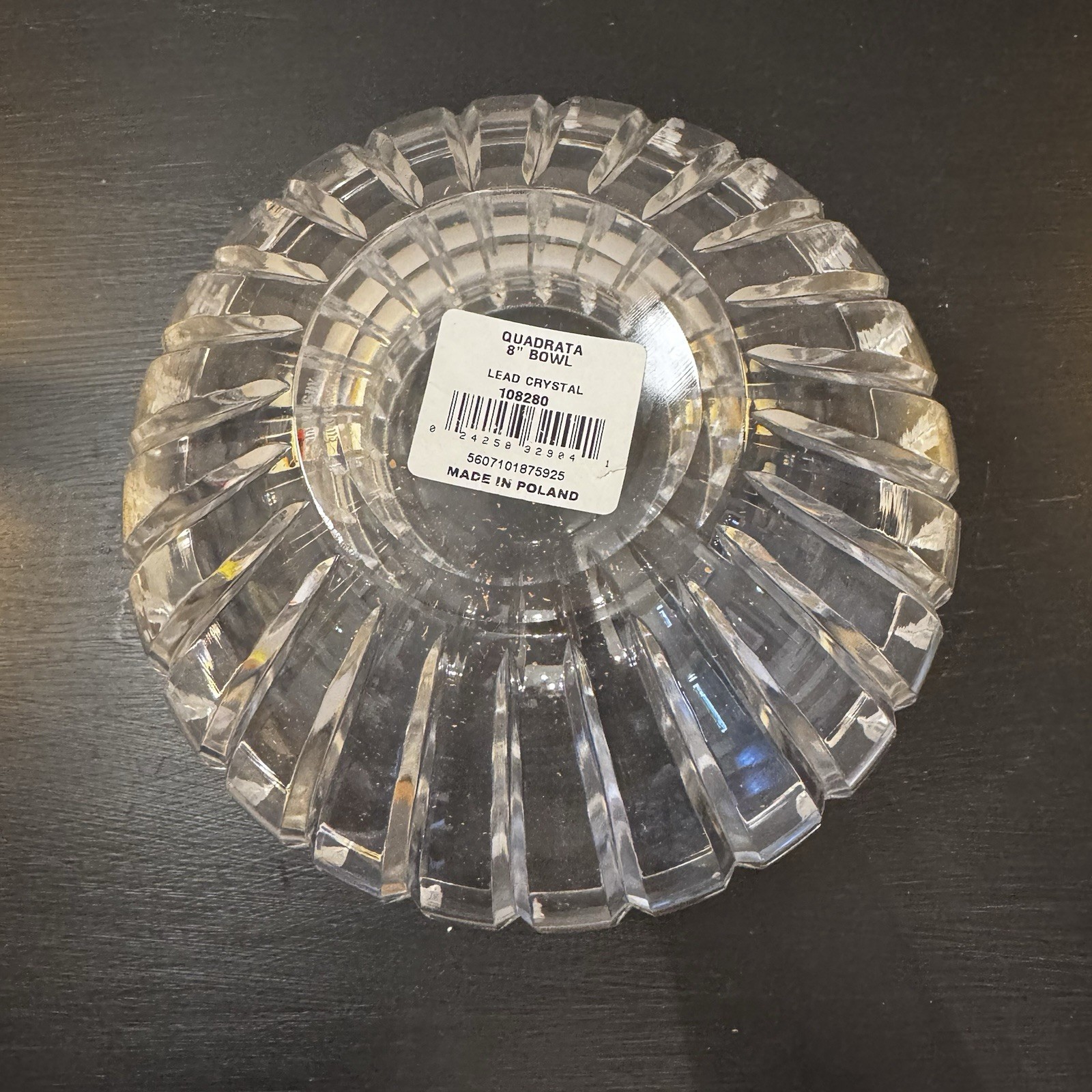 Waterford Marquis QUADRATA 7.5″ Cut Crystal Bowl w/ Box (Wrong Box)