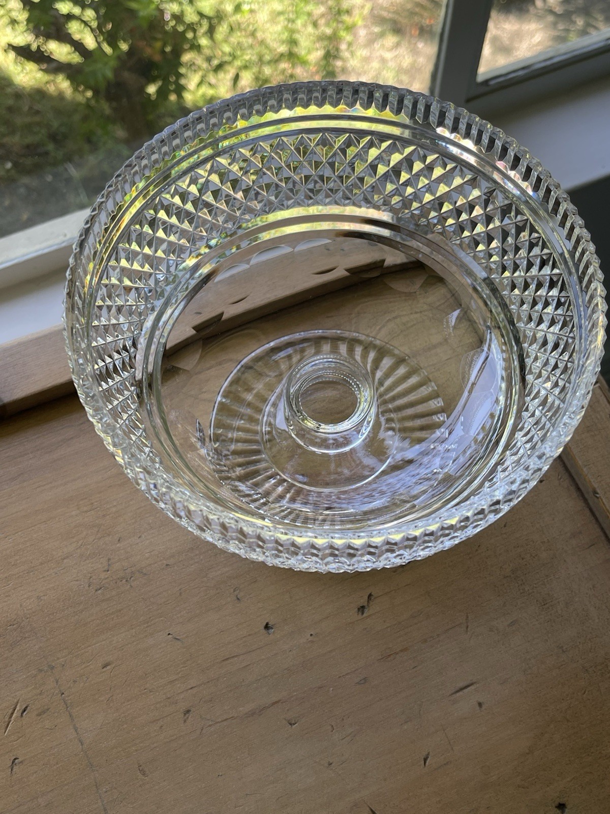 Vintage Waterford Crystal Centerpiece Bowl Footed Pedestal Castletown Cut ~MINT