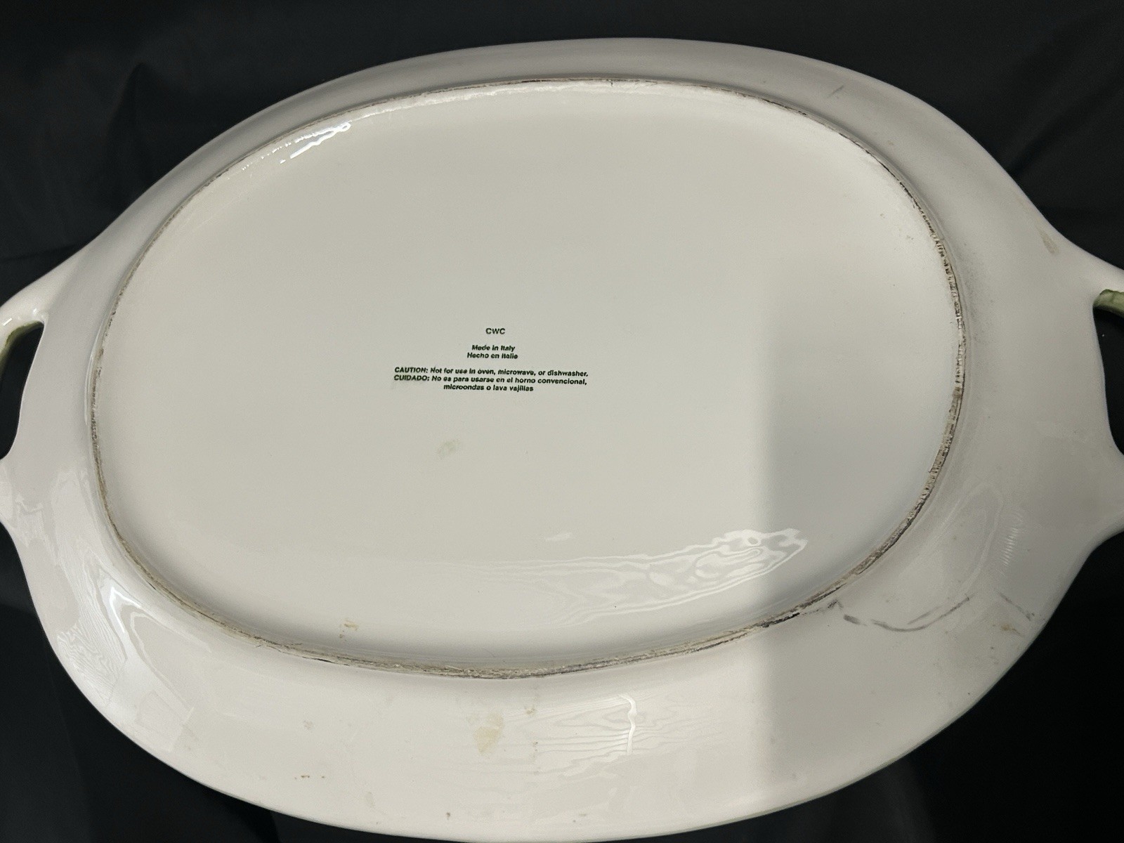 Vintage CWC Jumbo Italian Ceramic Platter Mixed Fruit Tray 26”