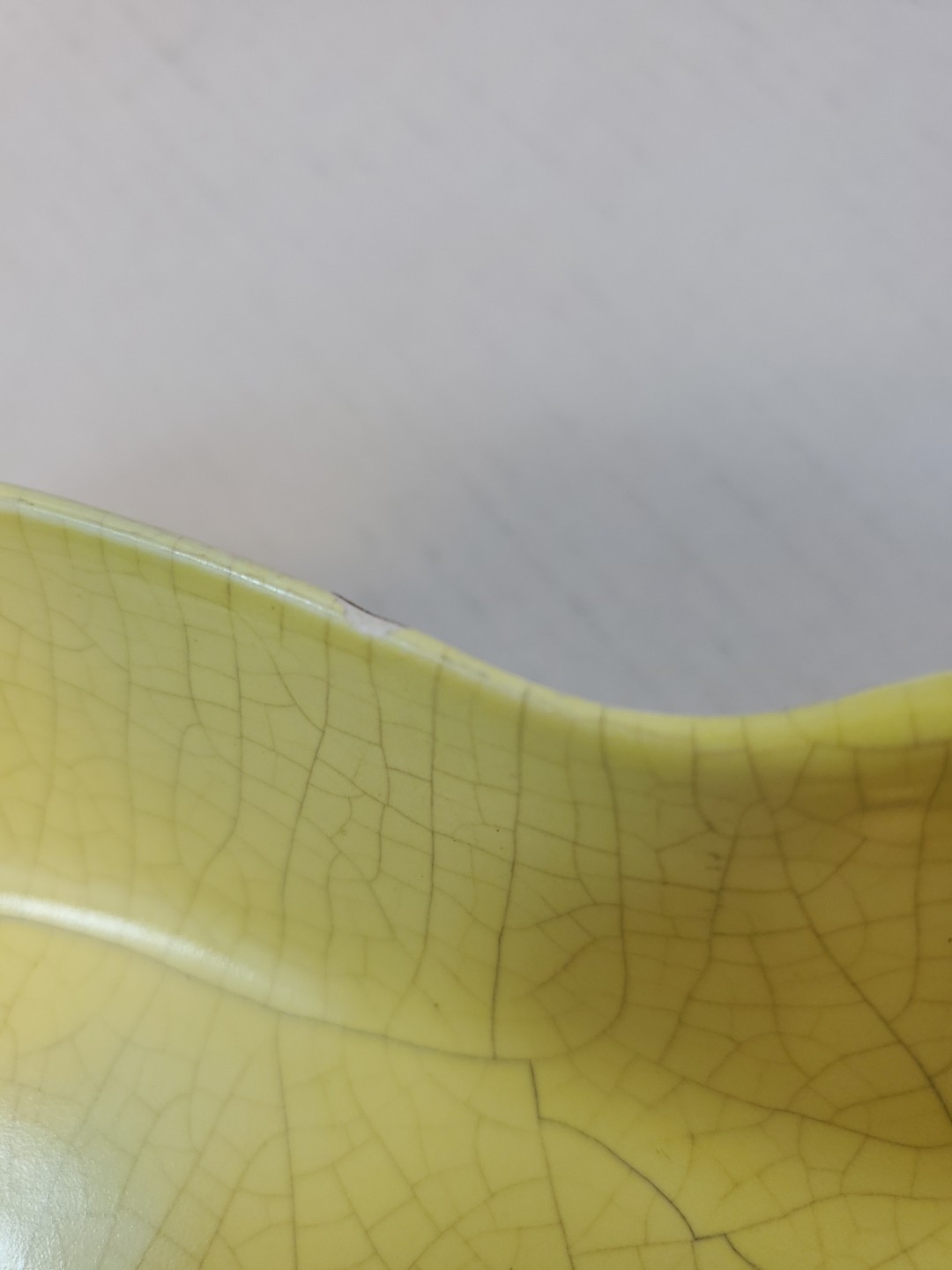 Vintage Ceramic Pottery Oblong Leaf Shaped Yellow Brown Serving Handmade Dish