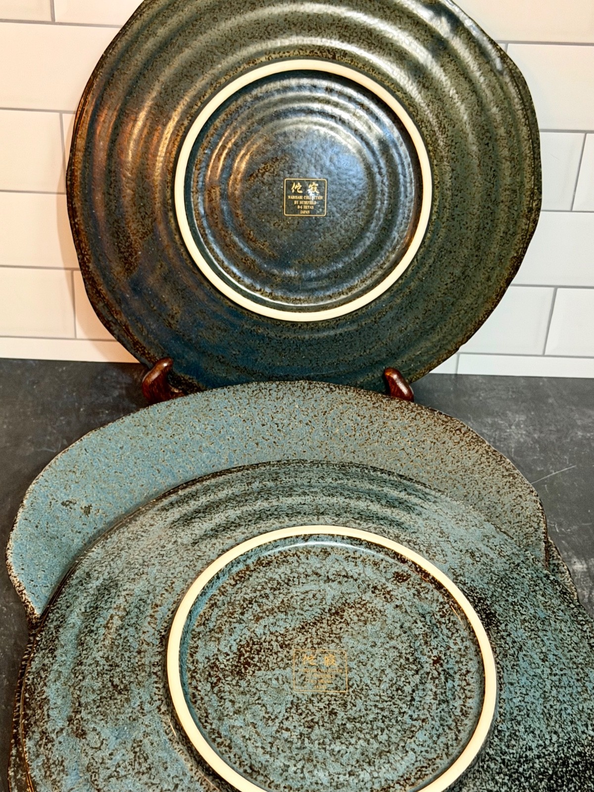 4 HTF Wabisabi Collection by Muirfield B-6 Heyan Japan Roll/Dessert Plates