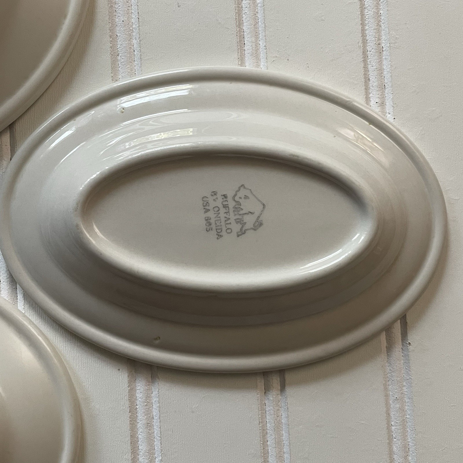 Vtg Buffalo China Blue Willow Restaurant Ware Oval Platter Set 3 Serving Plates