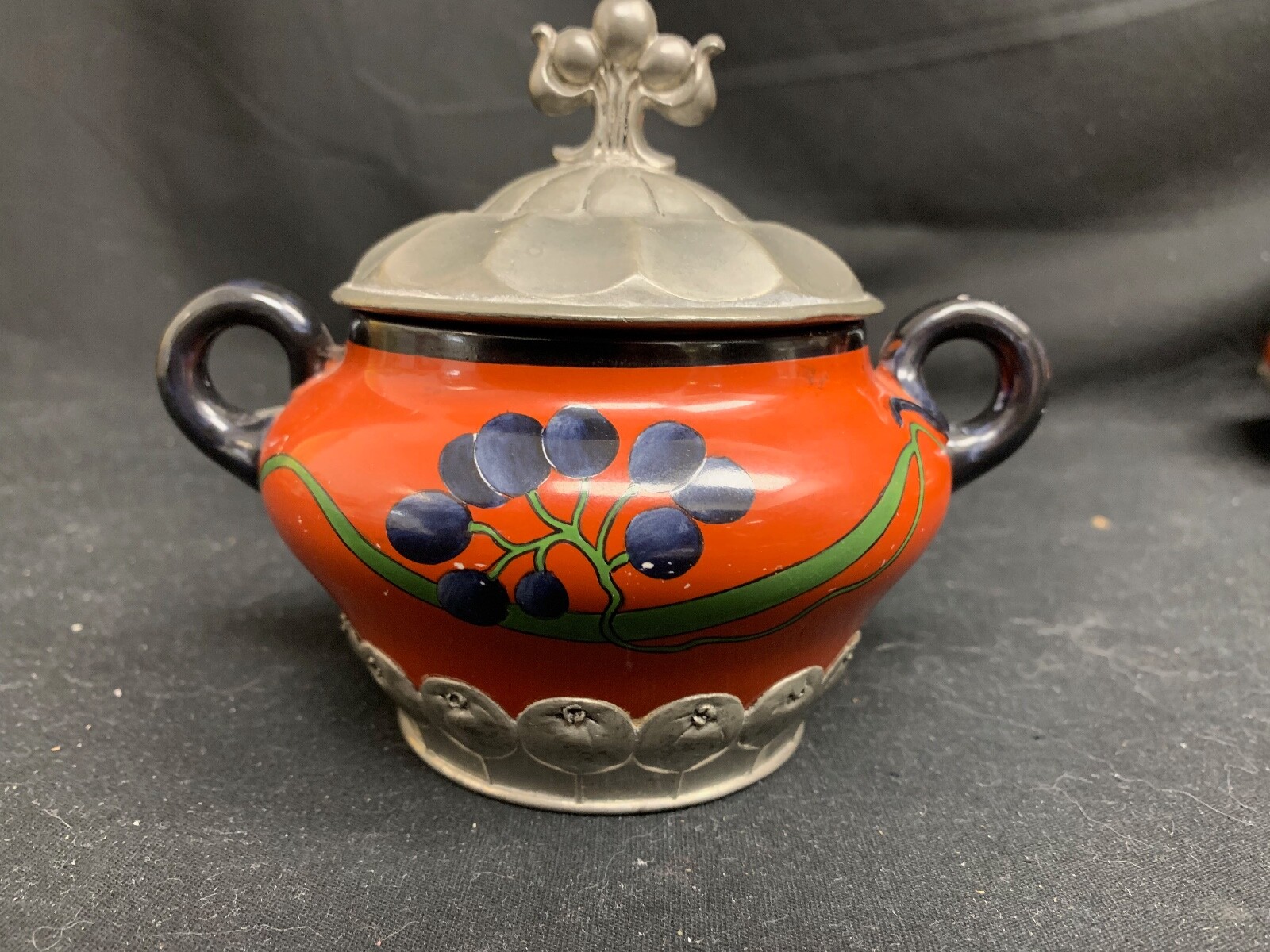 Orivit Four Piece 1900’s Mettlach Coffee and Tea Set w/ Tray