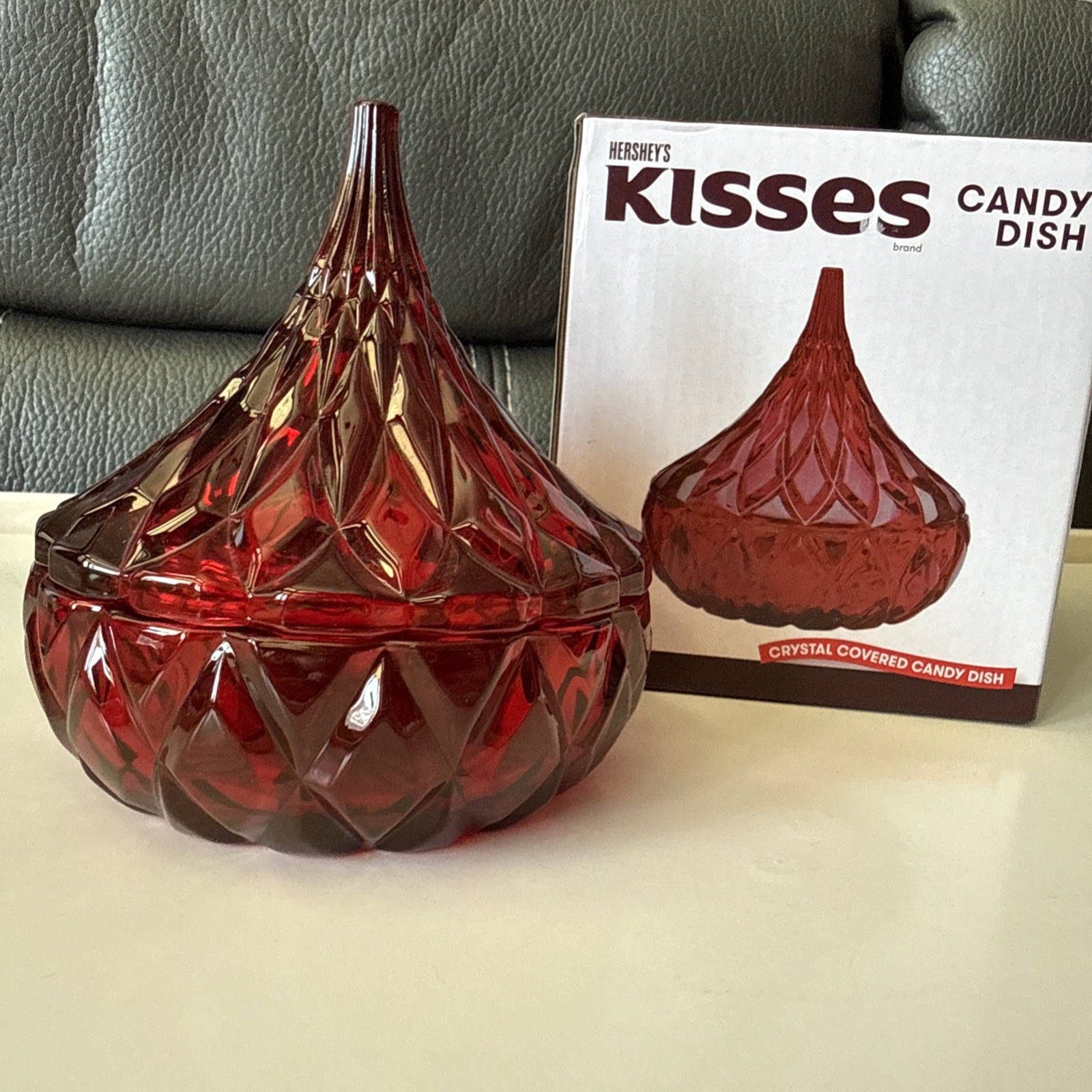 Hershey’s Kisses Shannon Godinger Crystal Red Covered Candy Dish