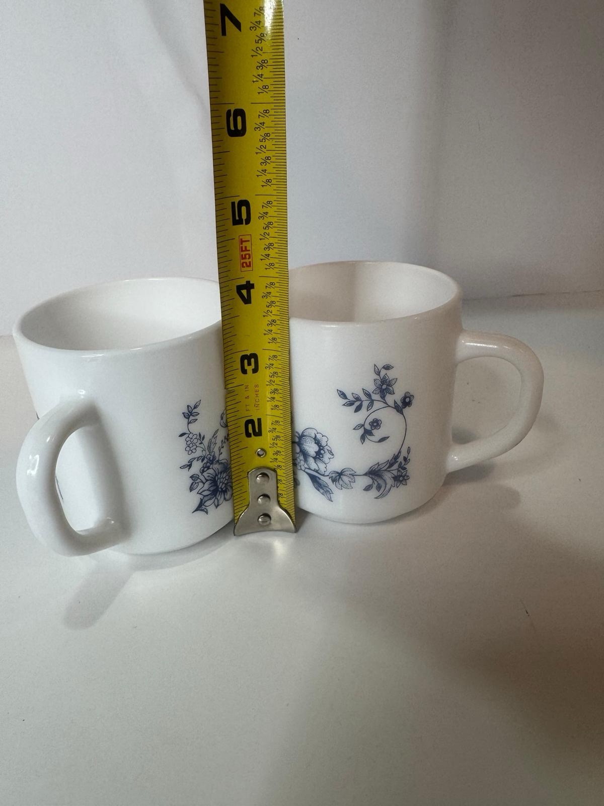Vintage Arcopal France Glenwood Dinnerware Set –Blue Floral Milk Glass|15 Pieces
