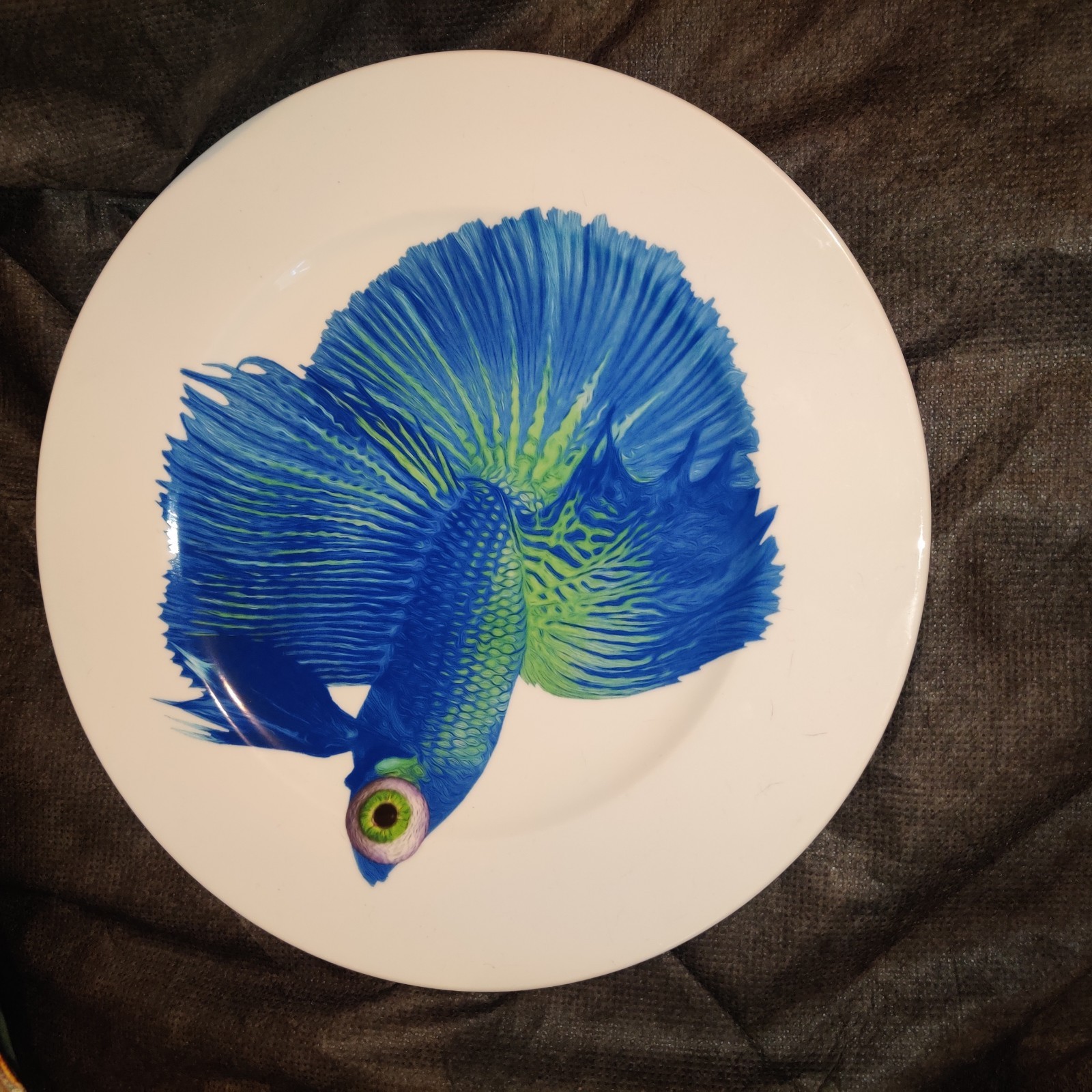 IKEA Katie Eary 2 Limited Edition Beta Fish LARGE Plates