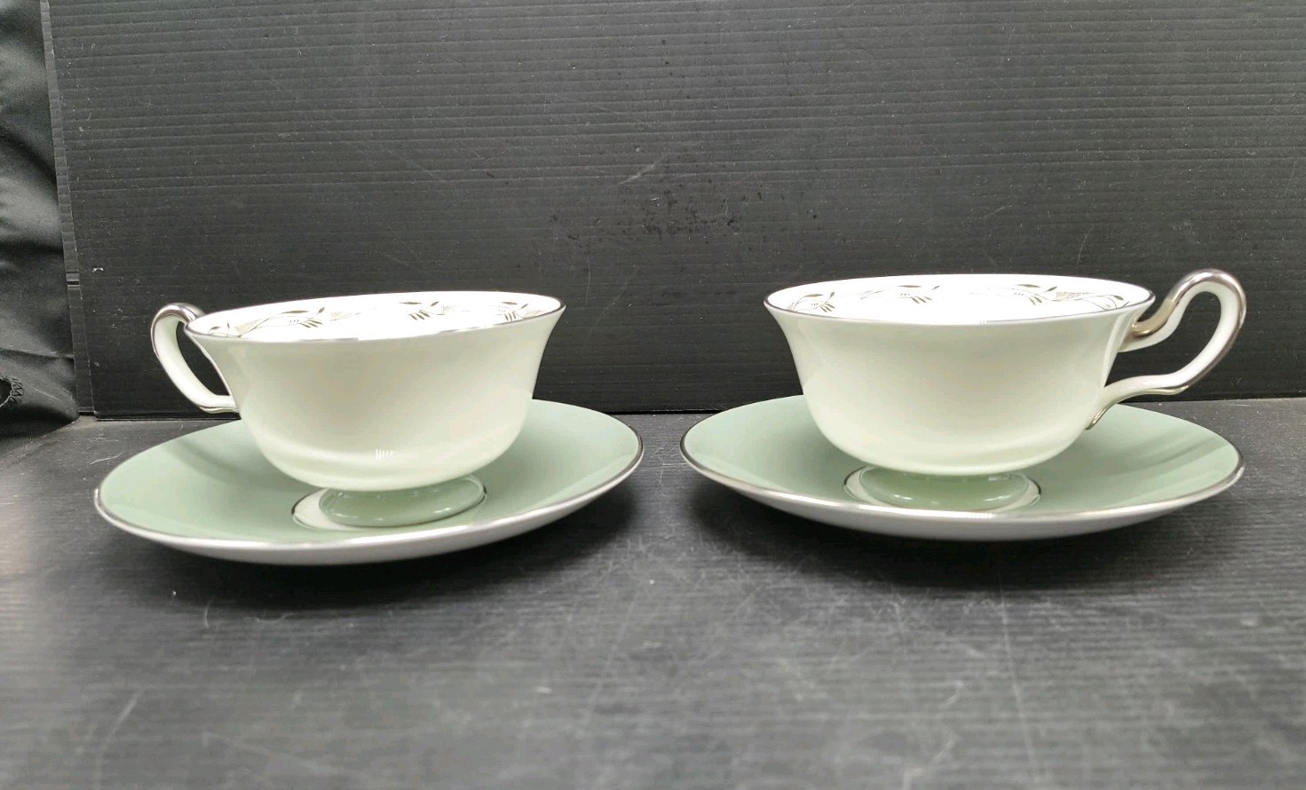 Wedgwood Halford Coffee/Tea Cups and Saucers – Excellent Used Condition Pair