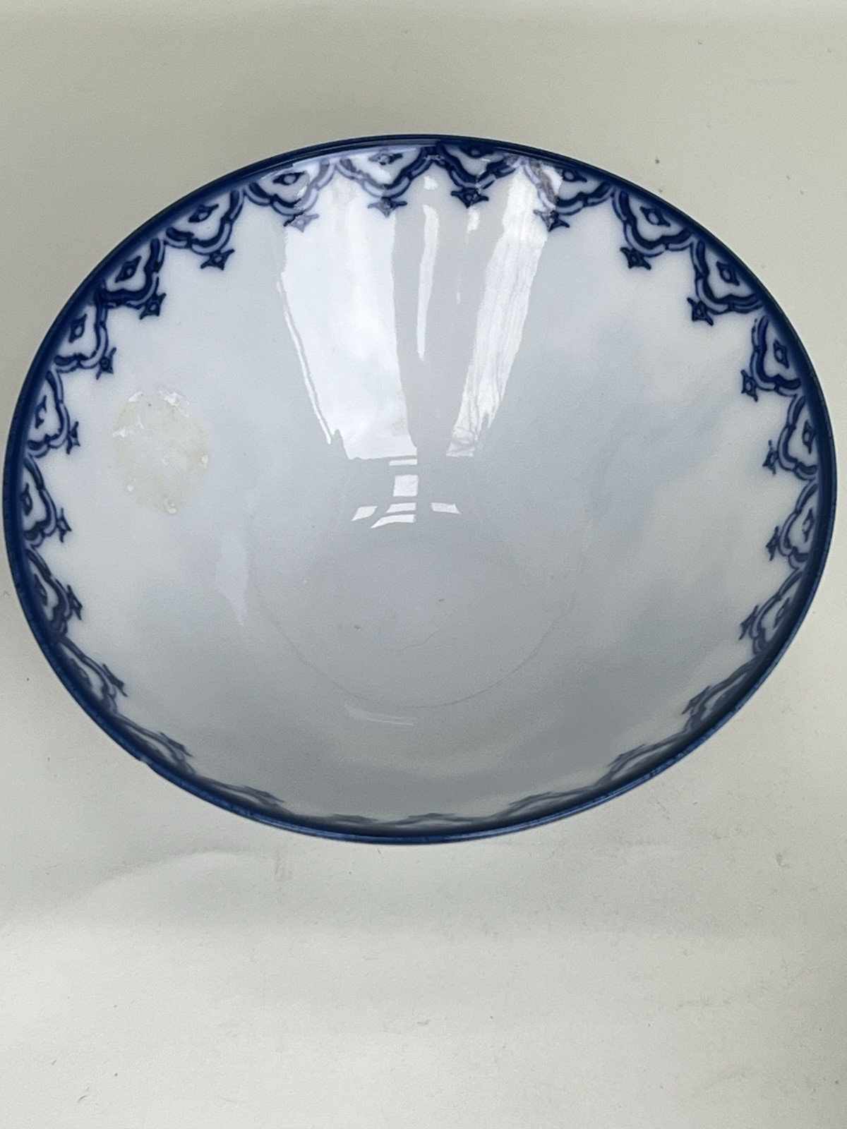 Ceramic Bowl Lot Blue White Floral & Green Lotus Mid Century Decor
