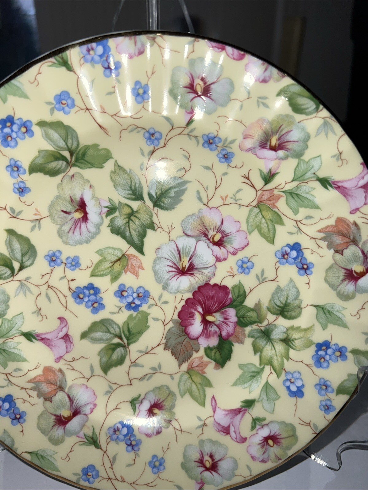 Staffordshire Royal Victorian St George , Dorset Rose Cake 6-1/2” Plate NOTEs