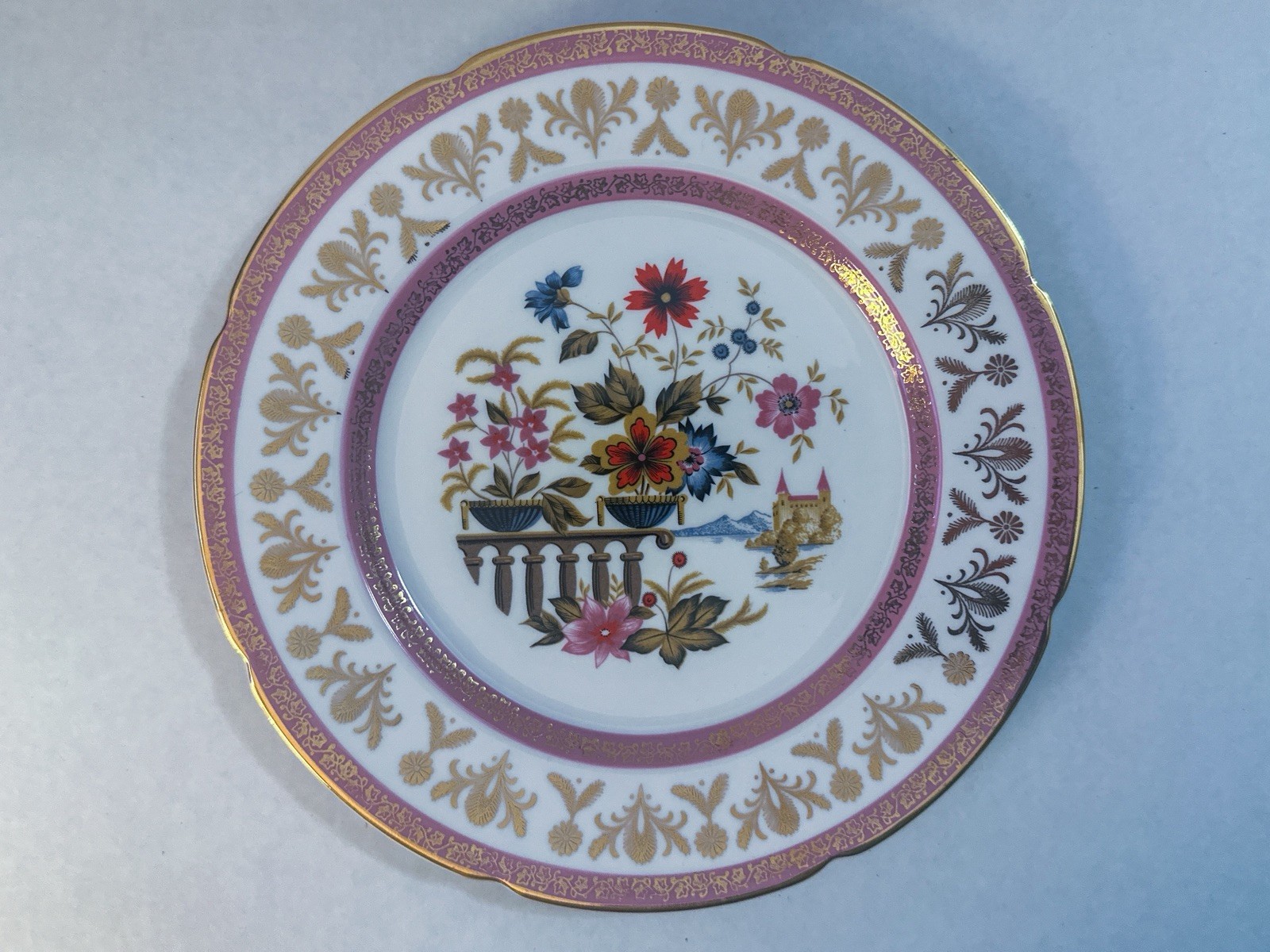 Vintage Royal Grafton Bone China Side Plate Pink Gold Trim #1840