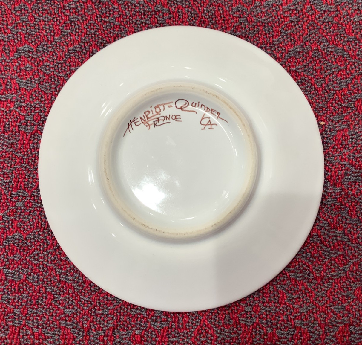 HENRIOT QUIMPER France Happy Fish Sardines Small Plate Signed