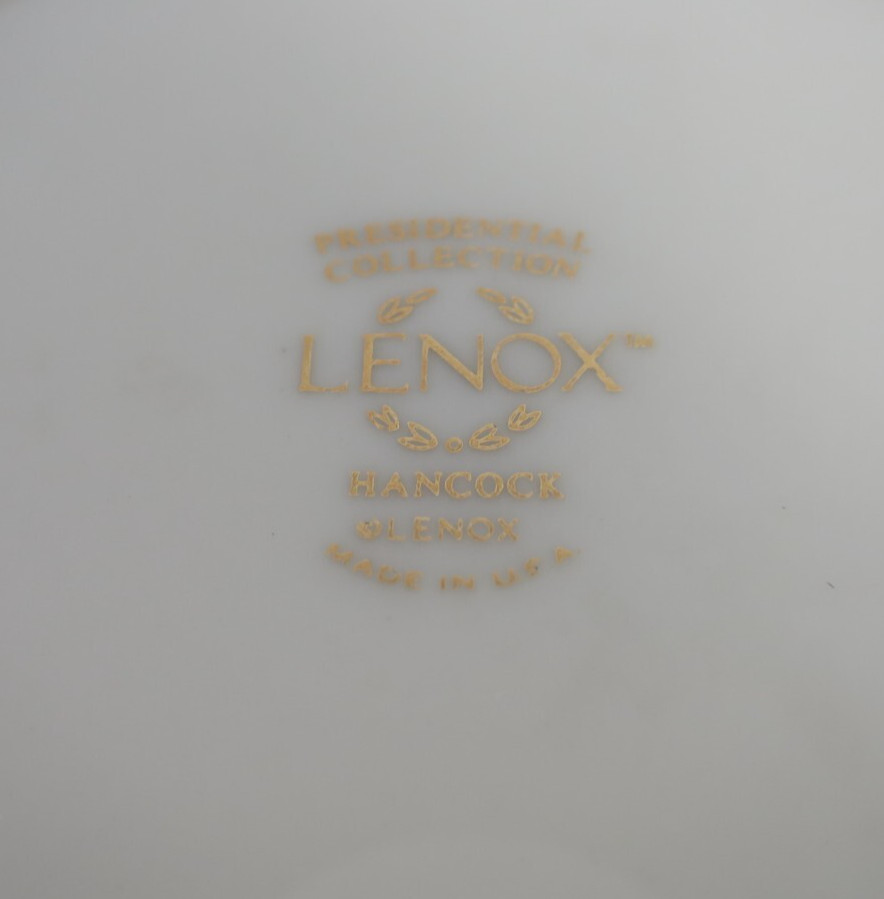 Lenox Hancock Gold Black Presidential Collect Bread Plate Raised Dots 6 3/8″