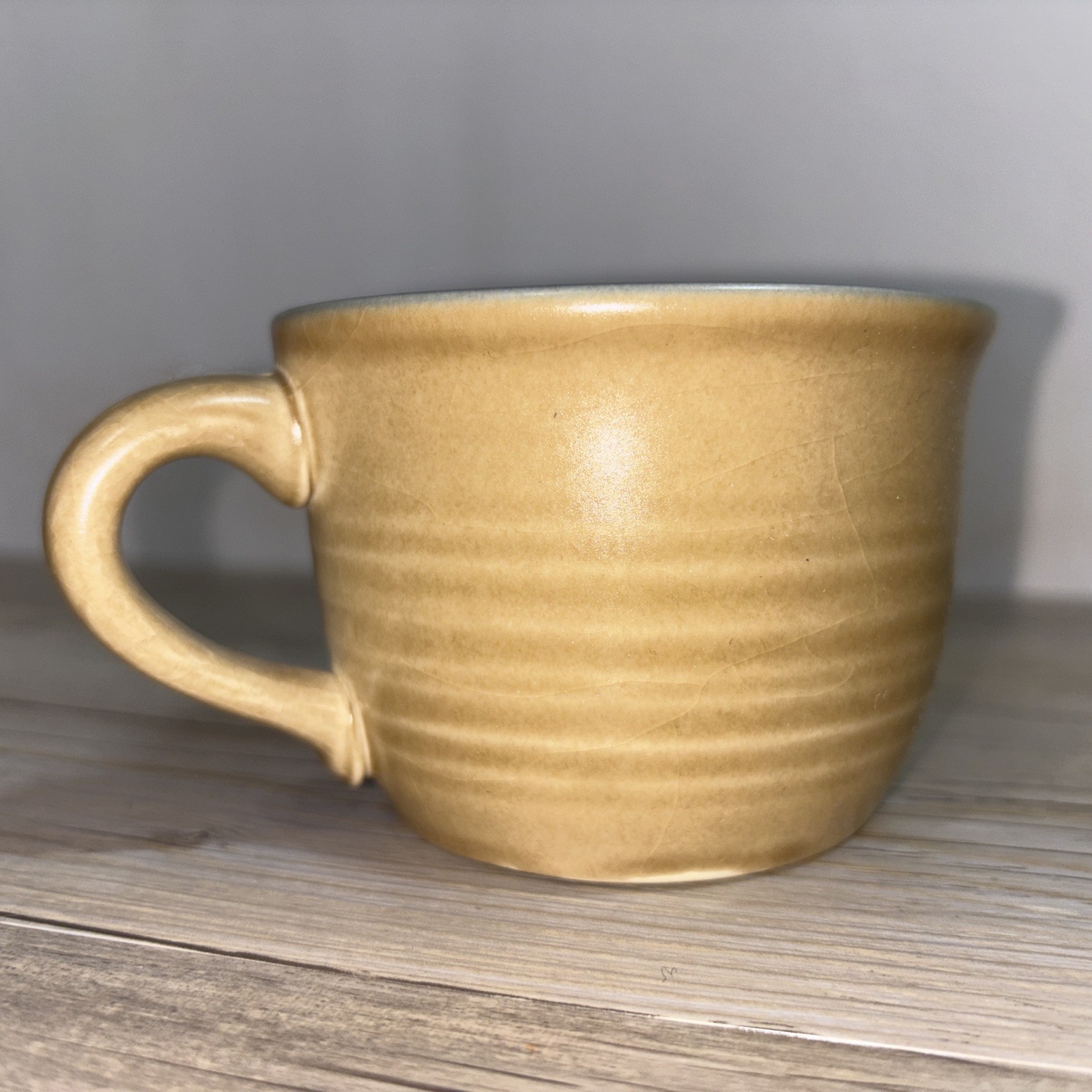 Pfaltzgraff Folk Art Replacement Coffee Tea Cup Mug Blue Tan USA Stoneware