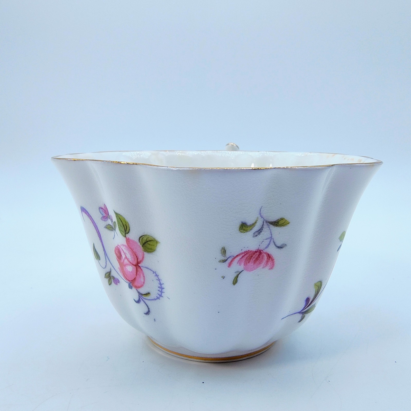 Vintage 1950s Victoria C & E Teacup & Saucer Pink English Rose 1164 Bone China