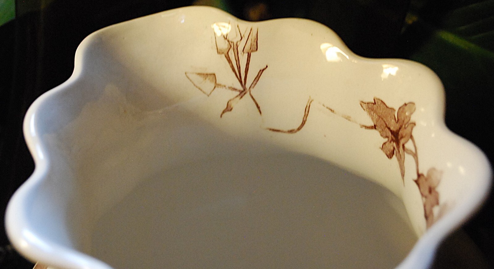 Antique ‘BETA’ Victorian Water Pitcher FURNIVALS IRONSTONE TRANSFERWARE POTTERY
