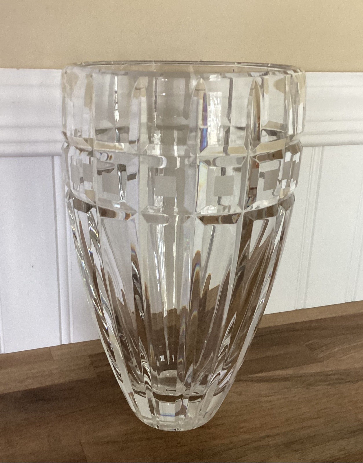 Waterford Marquis 8″ Crystal Flower Vase Quadrata Pattern