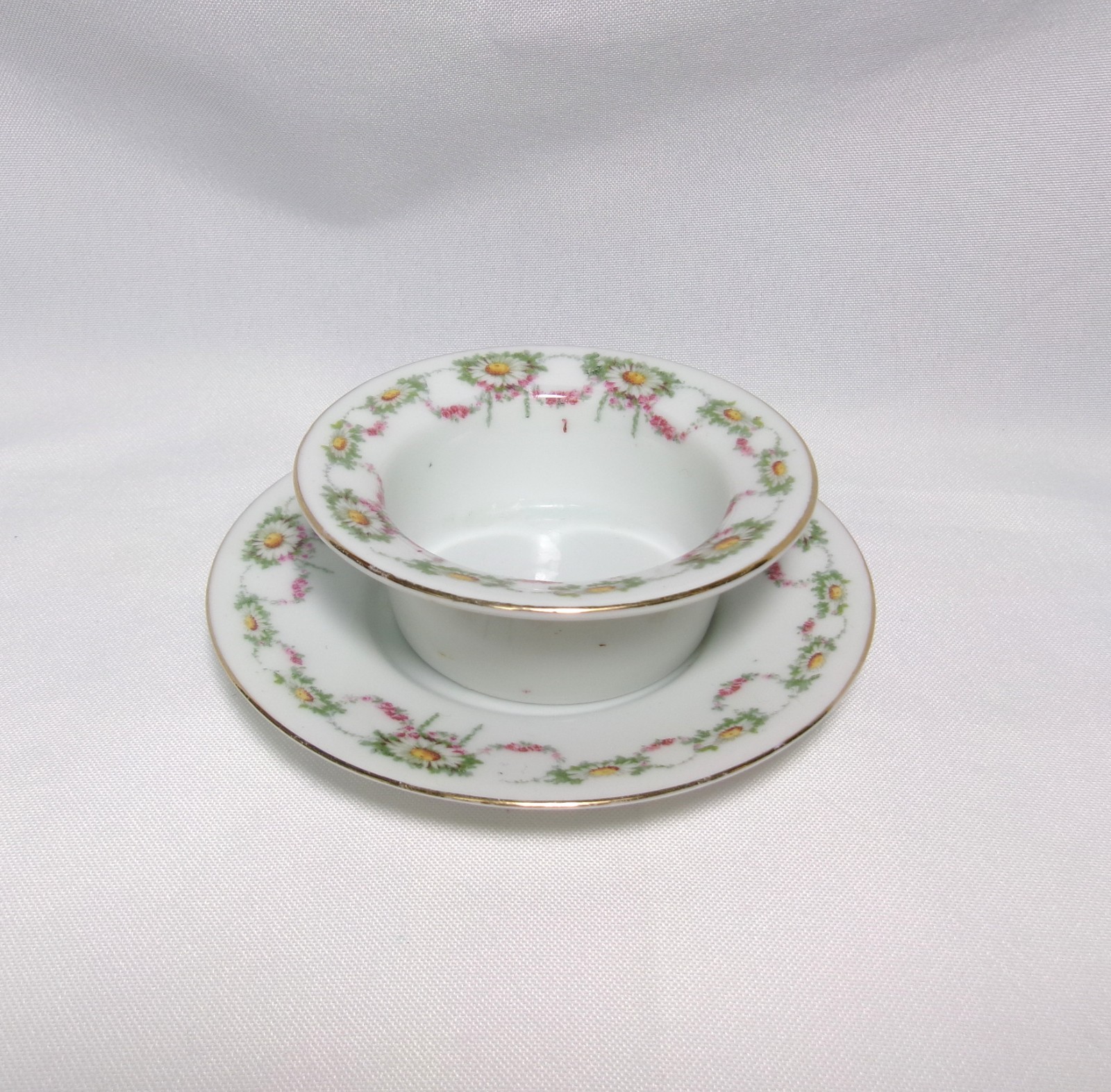 Gorgeous Victorian Antique Porcelain Ramekin & Underplate by Victoria, Austria
