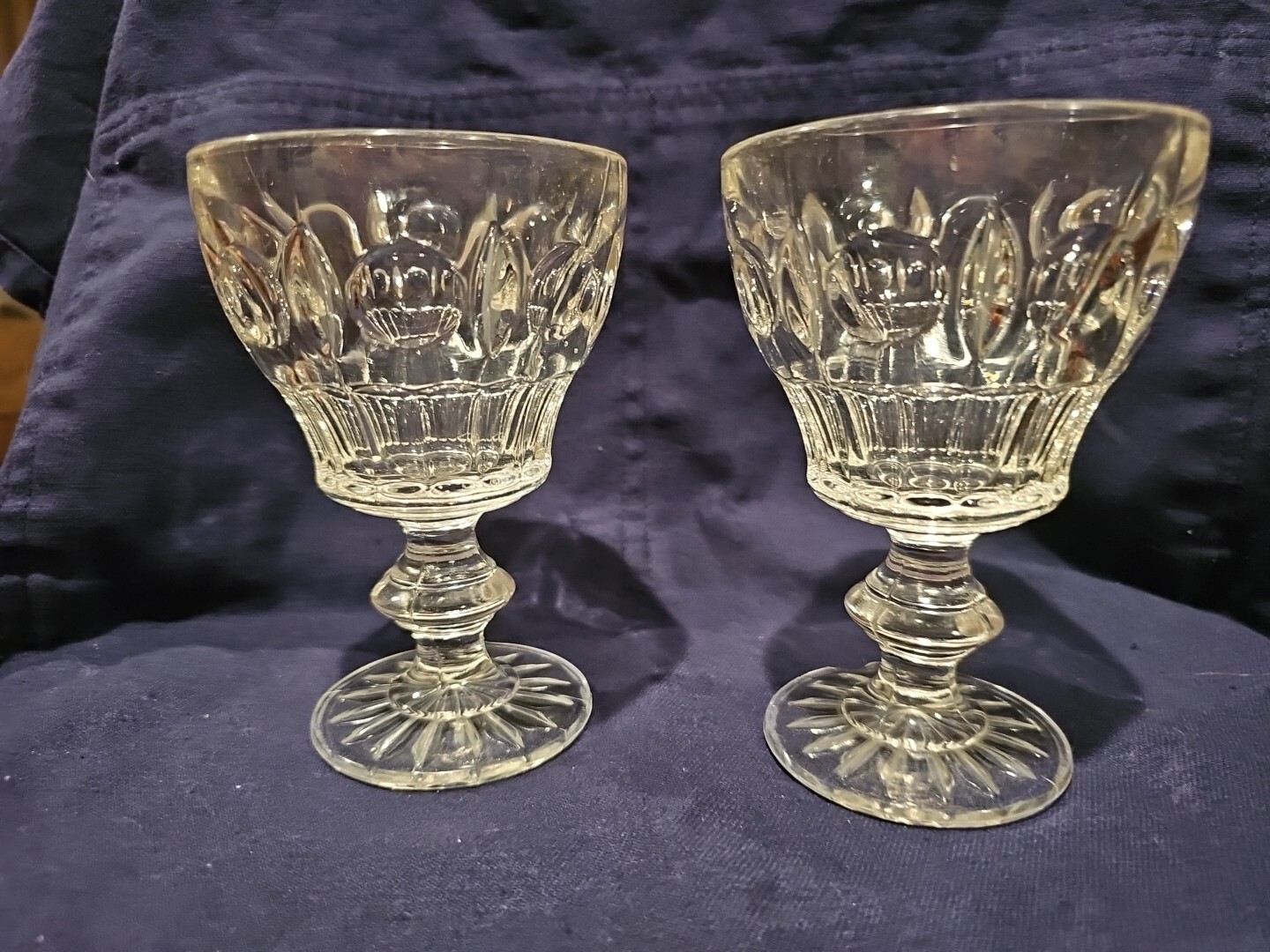 Water Goblets Classique-Clear by COLONY Glass Set of 2 Glasses Vintage.