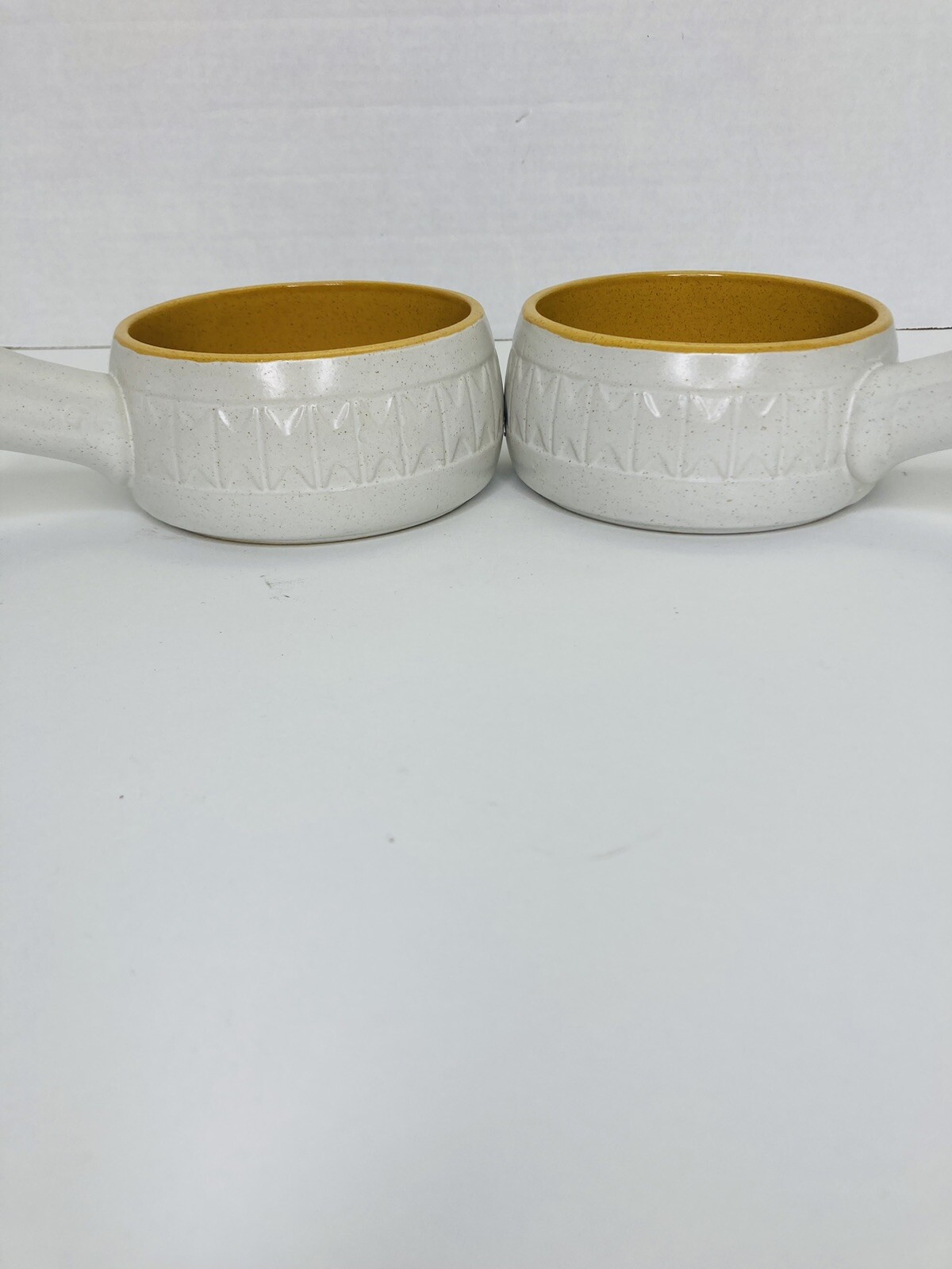 Ironstone Oven Proof Bean Pots Soup Mugs w/Handles MI Japan