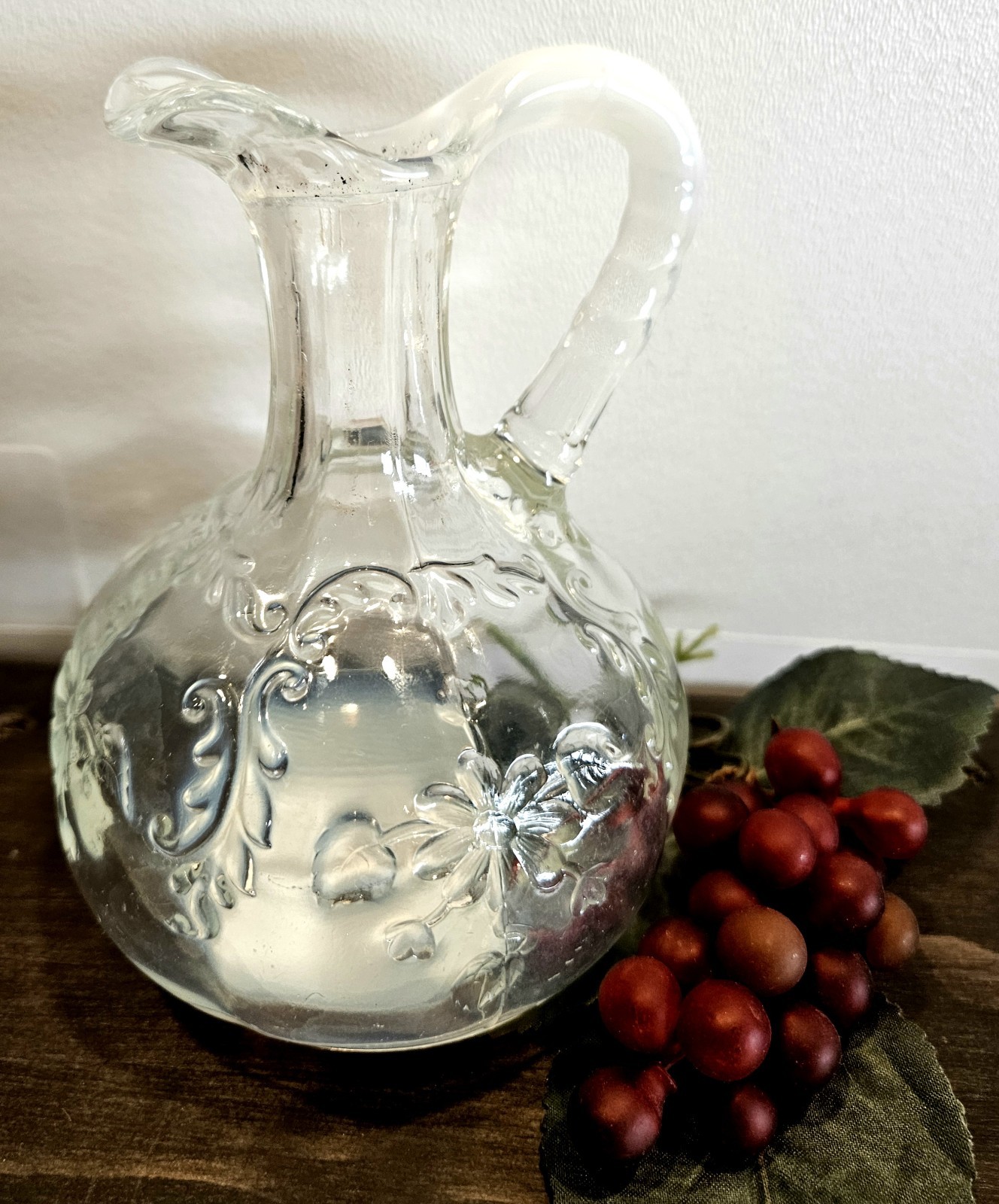 Northwood Glass Opalescent Intaglio Cruet C.1899