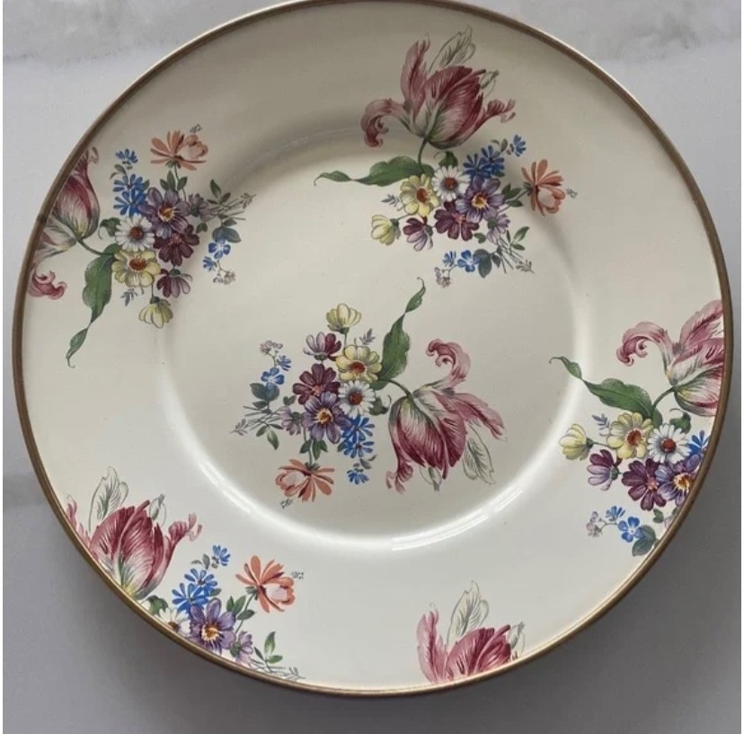 McKenzie Childs Vintage 1995 Floral Small Plate