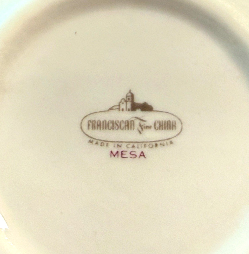 Vintage Franciscan Mesa Dinner Set for 3 ~ Plates Bowl Cup & Saucer 15 pcs USA