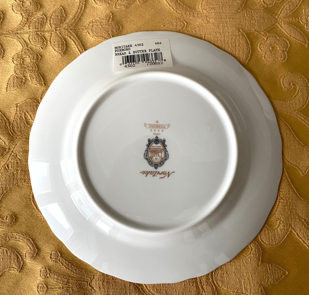NORITAKE FOXBORO 4302, Bread & Butter Plate 6-1/2”, Never Used, original sticker