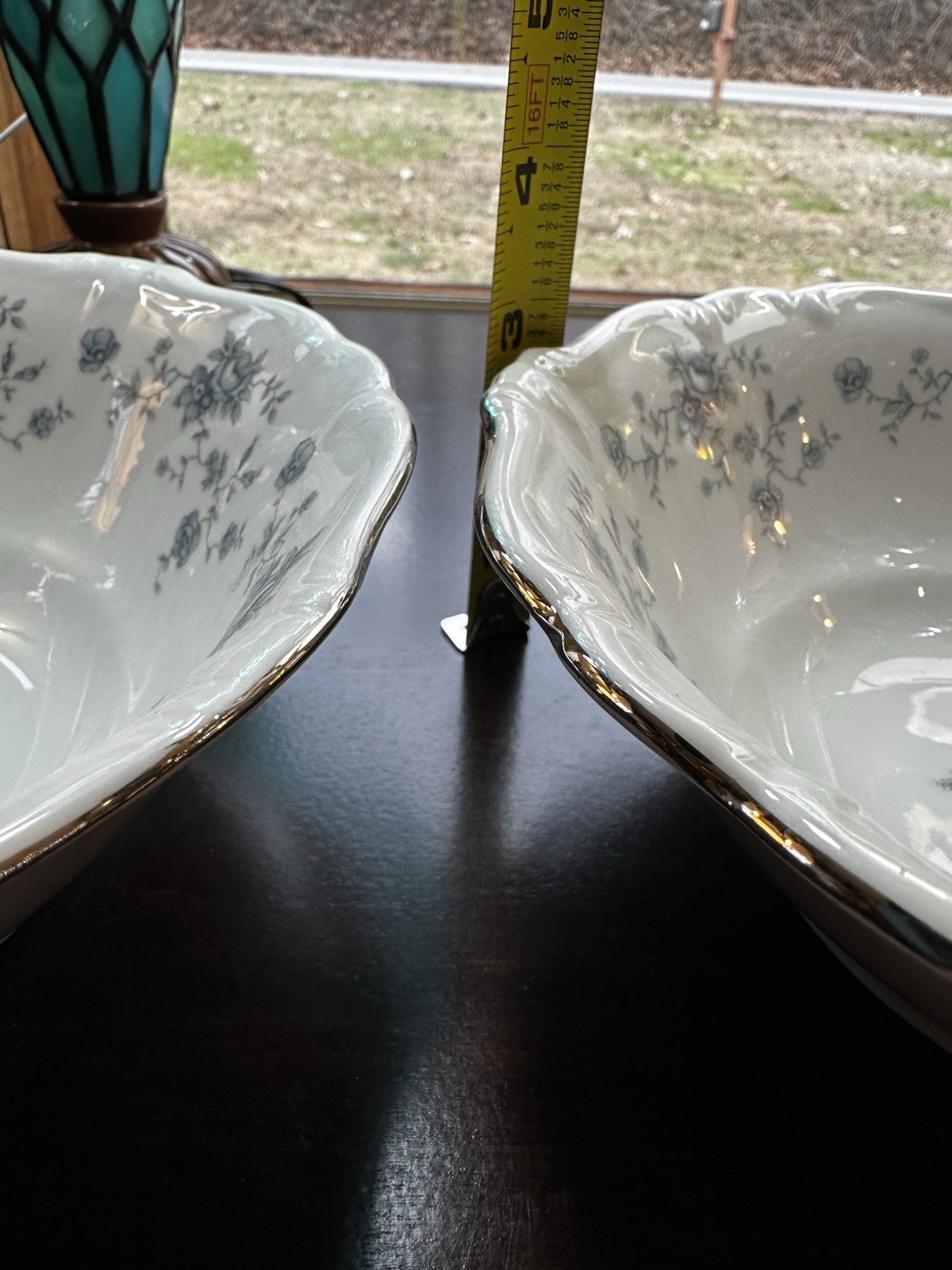 Johann Haviland Blue Garland Germany Set of 2 Serving Bowls 8.5″ Excellent