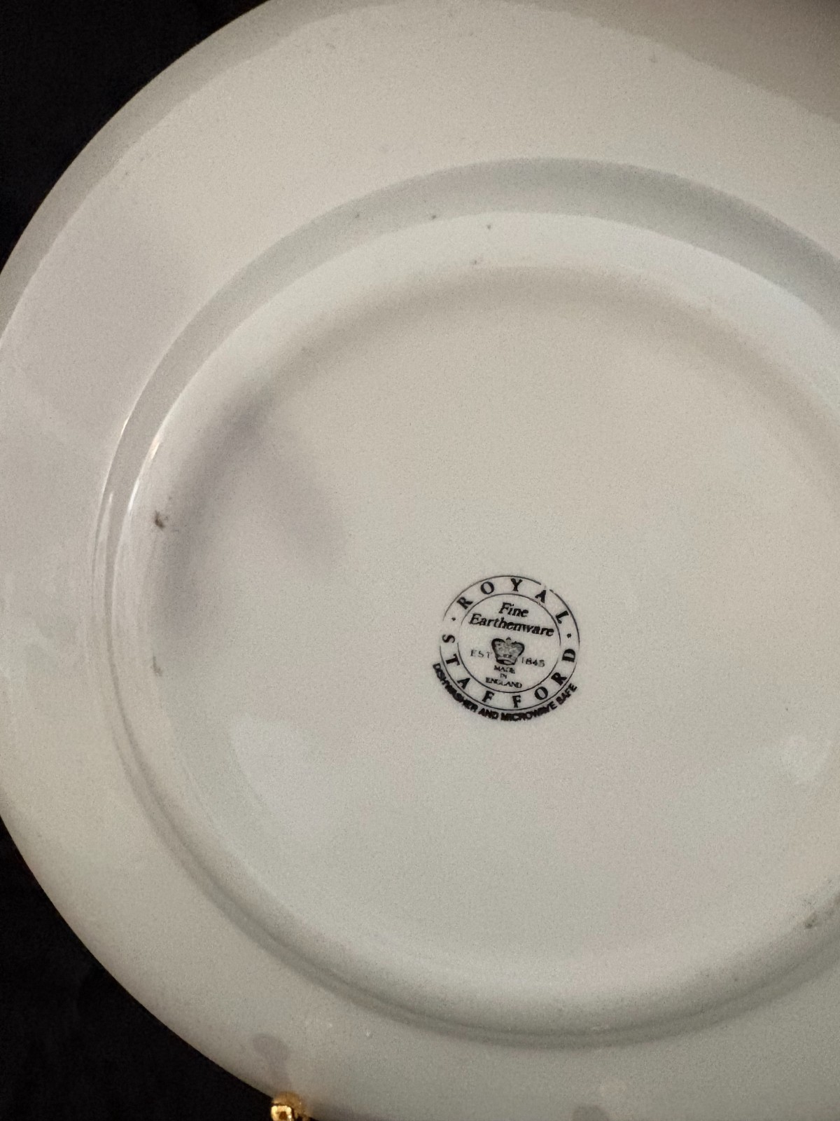 Royal Stafford Fine earthenware Black & White Dinner plate Blacksmith’s Forge
