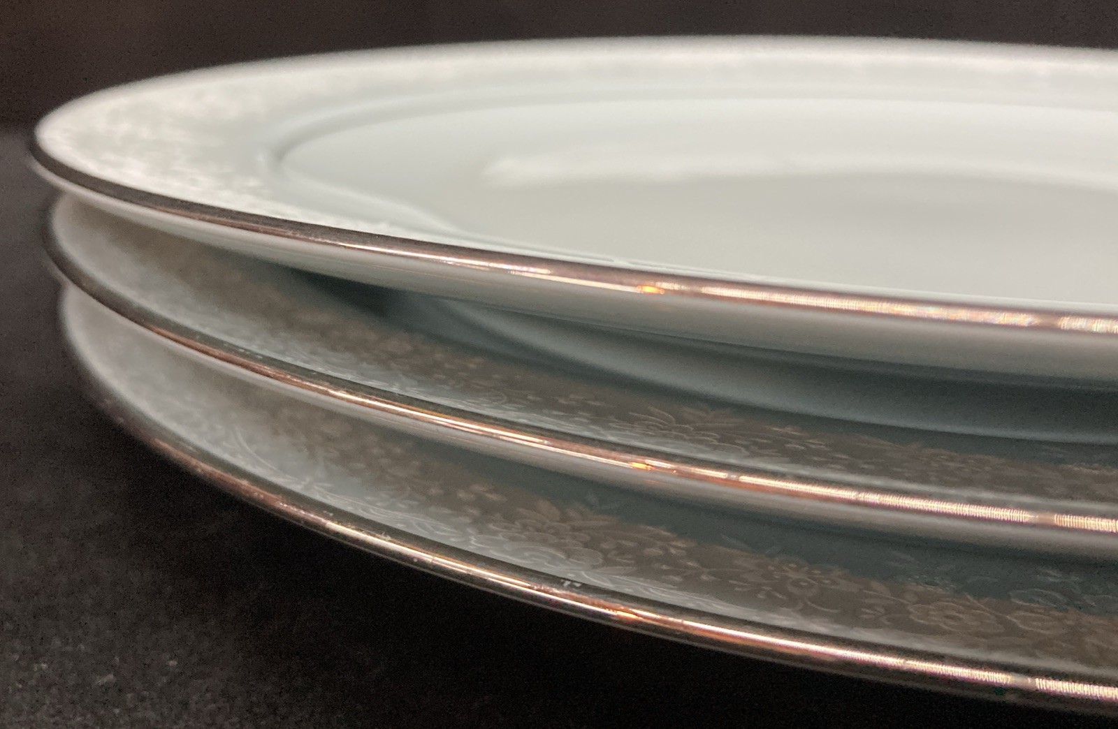 Noritake Fidelity 8003 Dinner Plates Blue 10 1/8” Set of 3