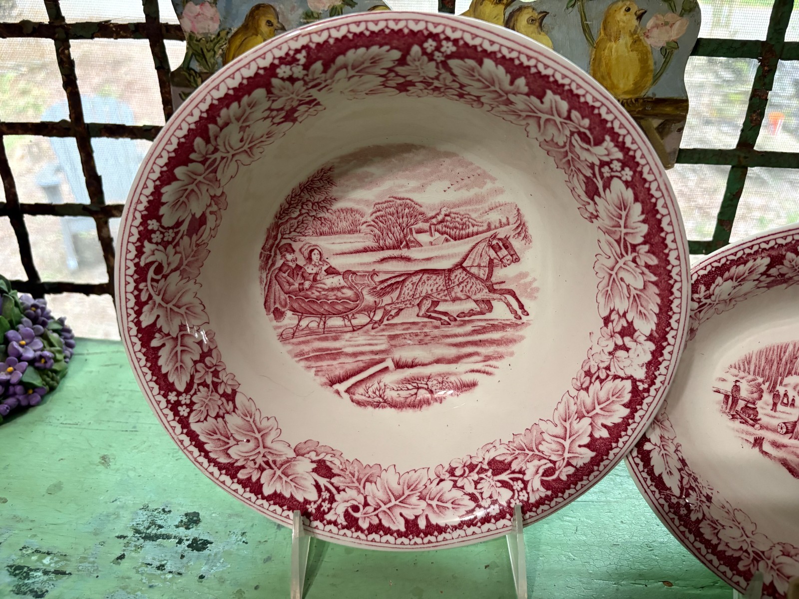 Homer Laughlin Currier & Ives Round & Oval Serving Dishes