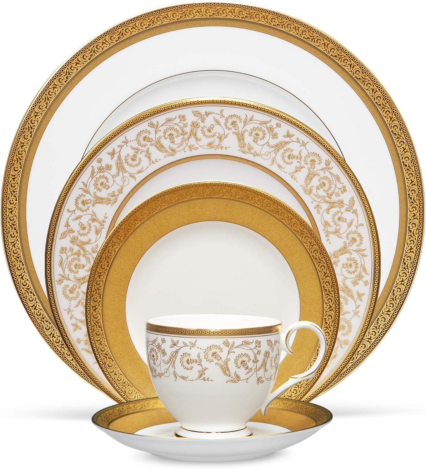 Summit Gold 5-Piece Place Setting for One – Elegant Dining Experience