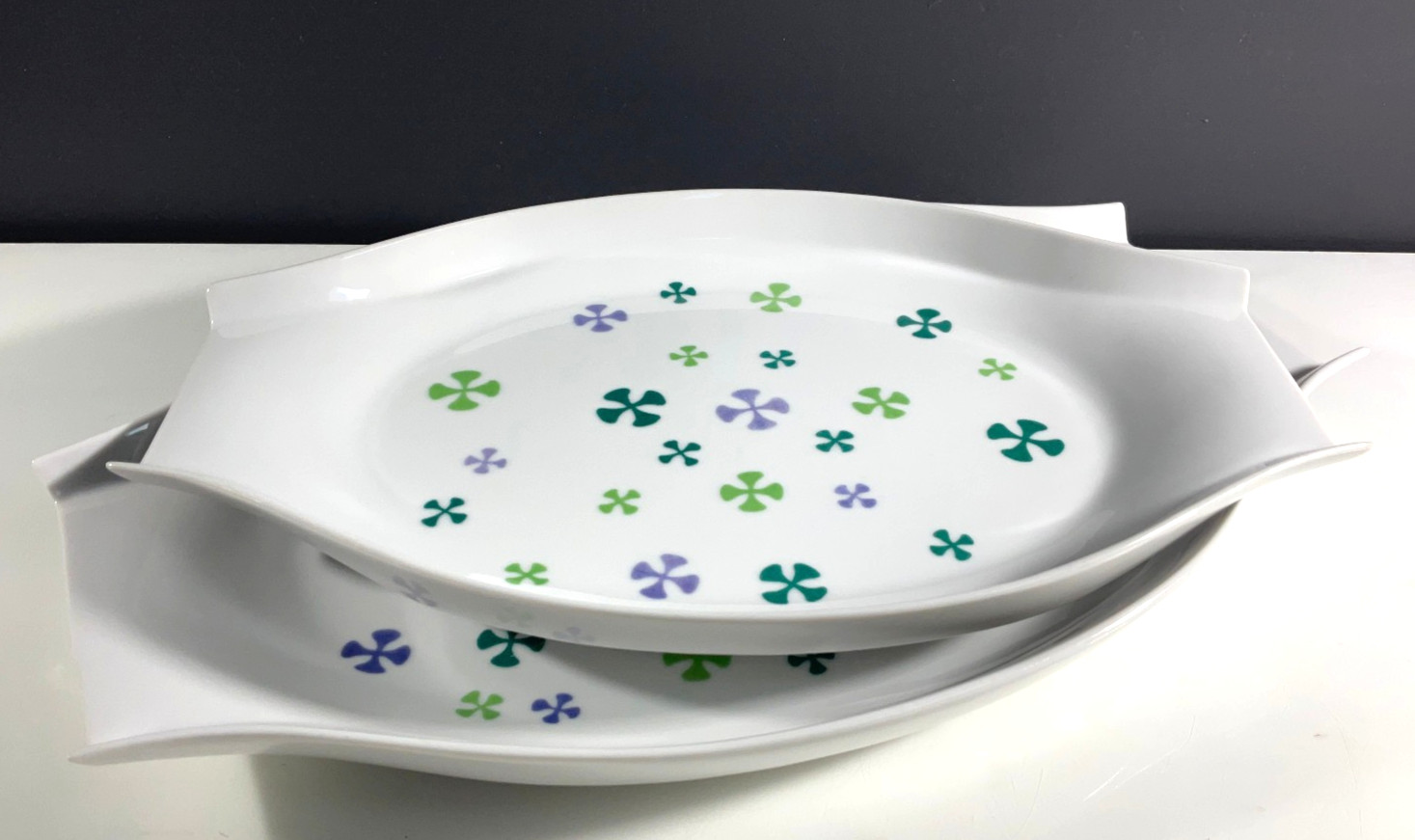 Jackson China x Paul McCobb Petals Contempri Serving Platters Set of 2 Vintage