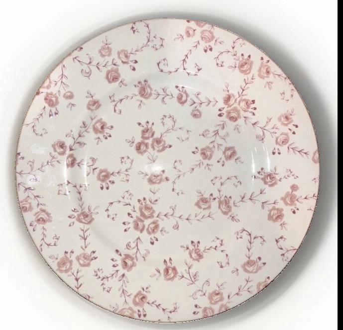 (4) Royal Stafford Pink Floral Dinner Plates RARE Made In England New Set Of 4