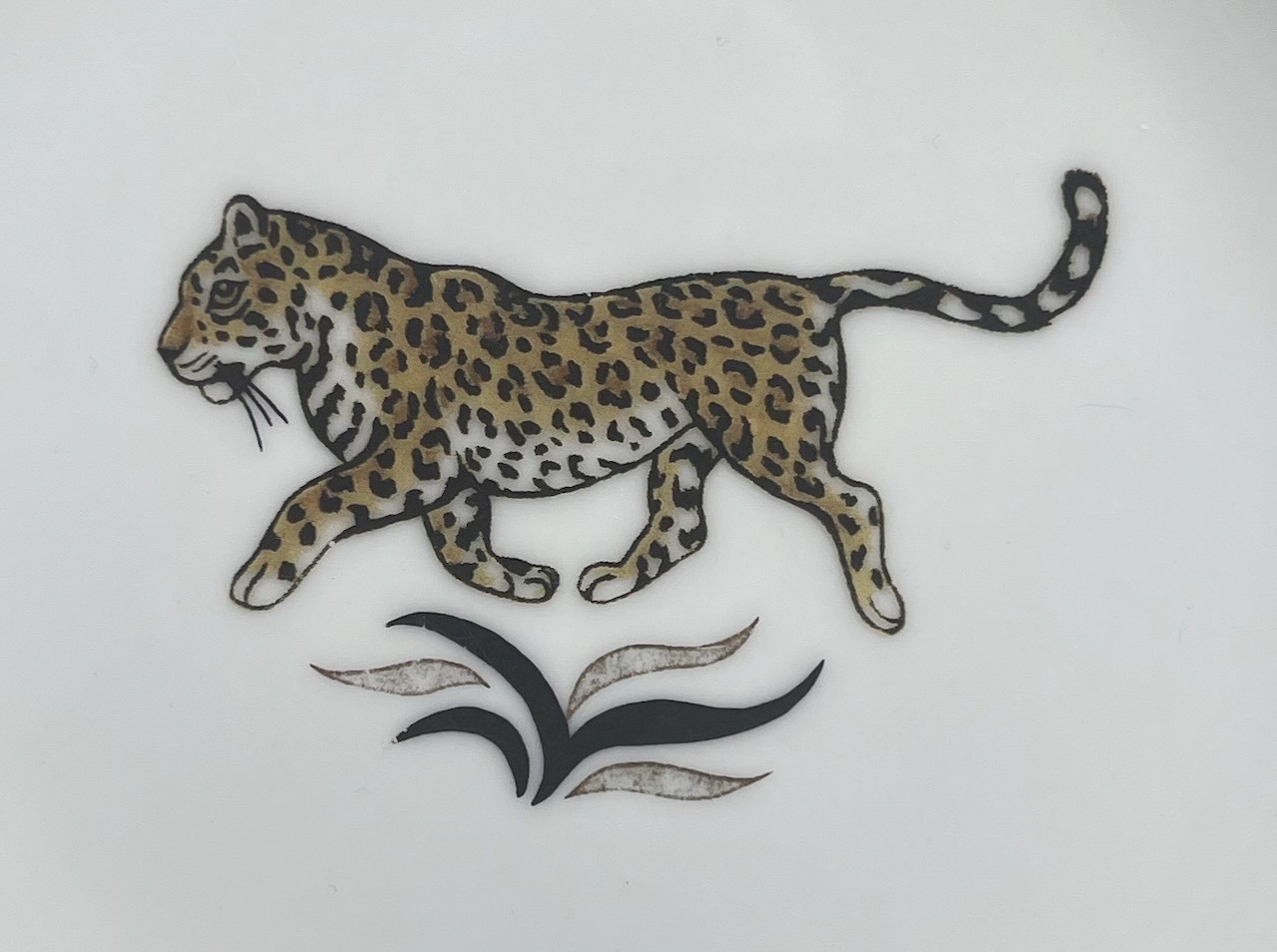 Set of FIVE Lynn Chase Amazonian Jaguar 9 1/8 Inch Flat Soup Bowls
