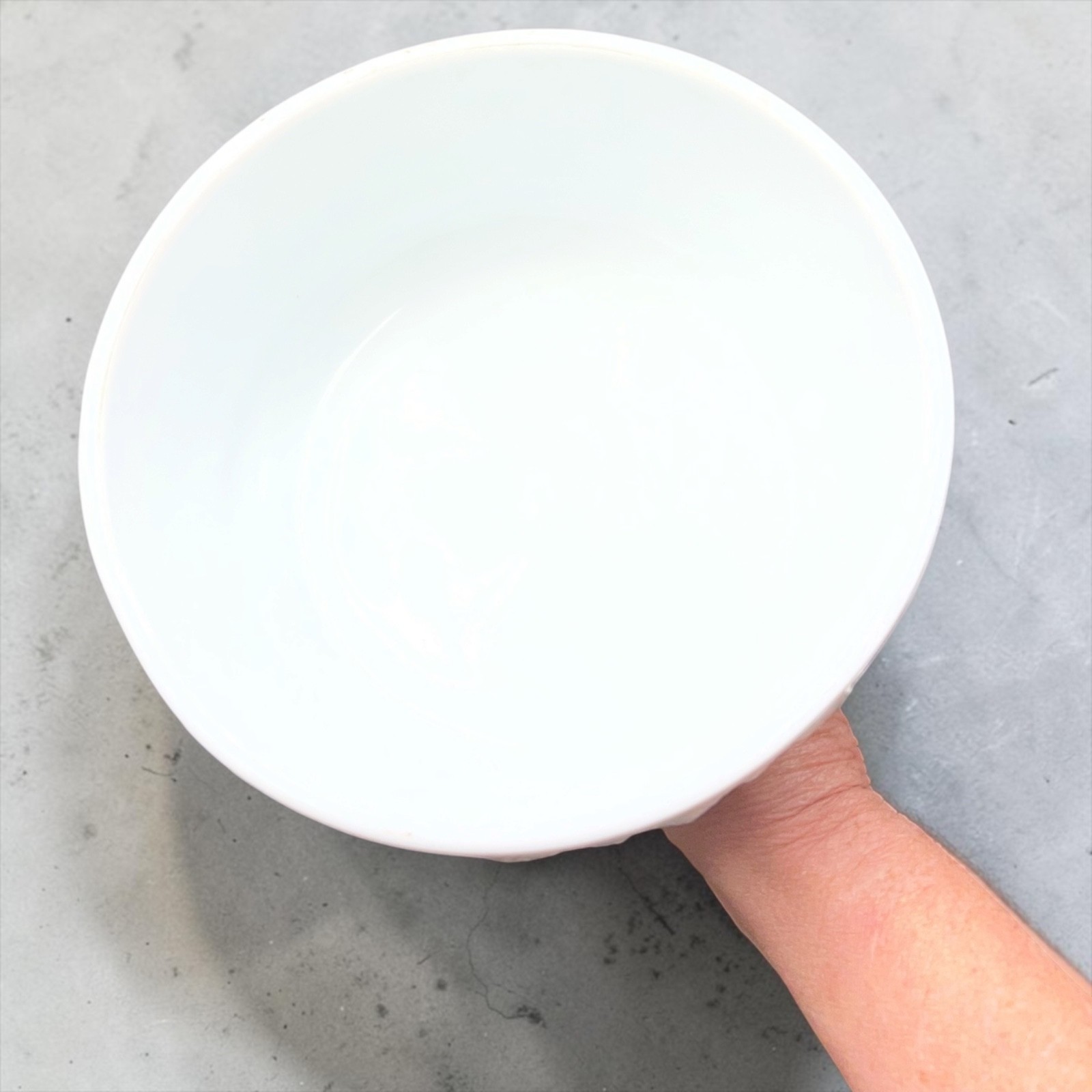 Vintage FTD White Milk Glass Pedestal Bowl with Embossed Oak Leaf (314)