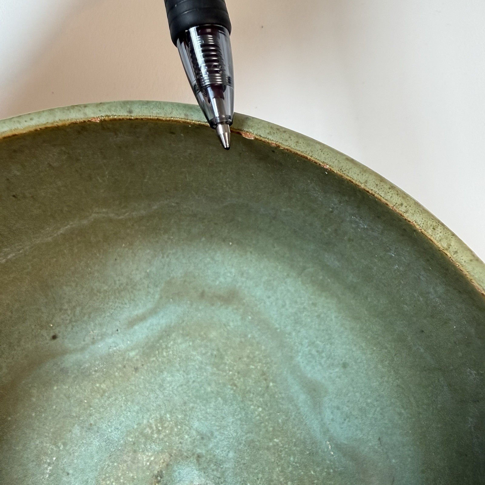 Vintage Signed Studio Pottery Bowl S. Ryder Dated 1970 Hand Thrown Stoneware