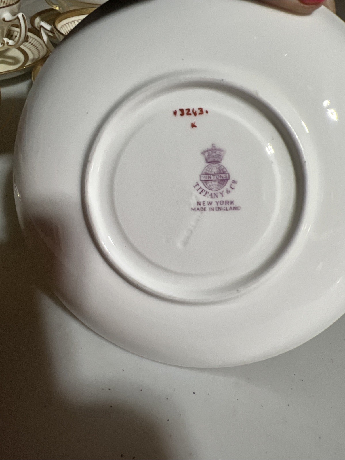 Antique Minton for Tiffany & Co. Cream Soup Bowls & Saucers 22k Gold Set of 9