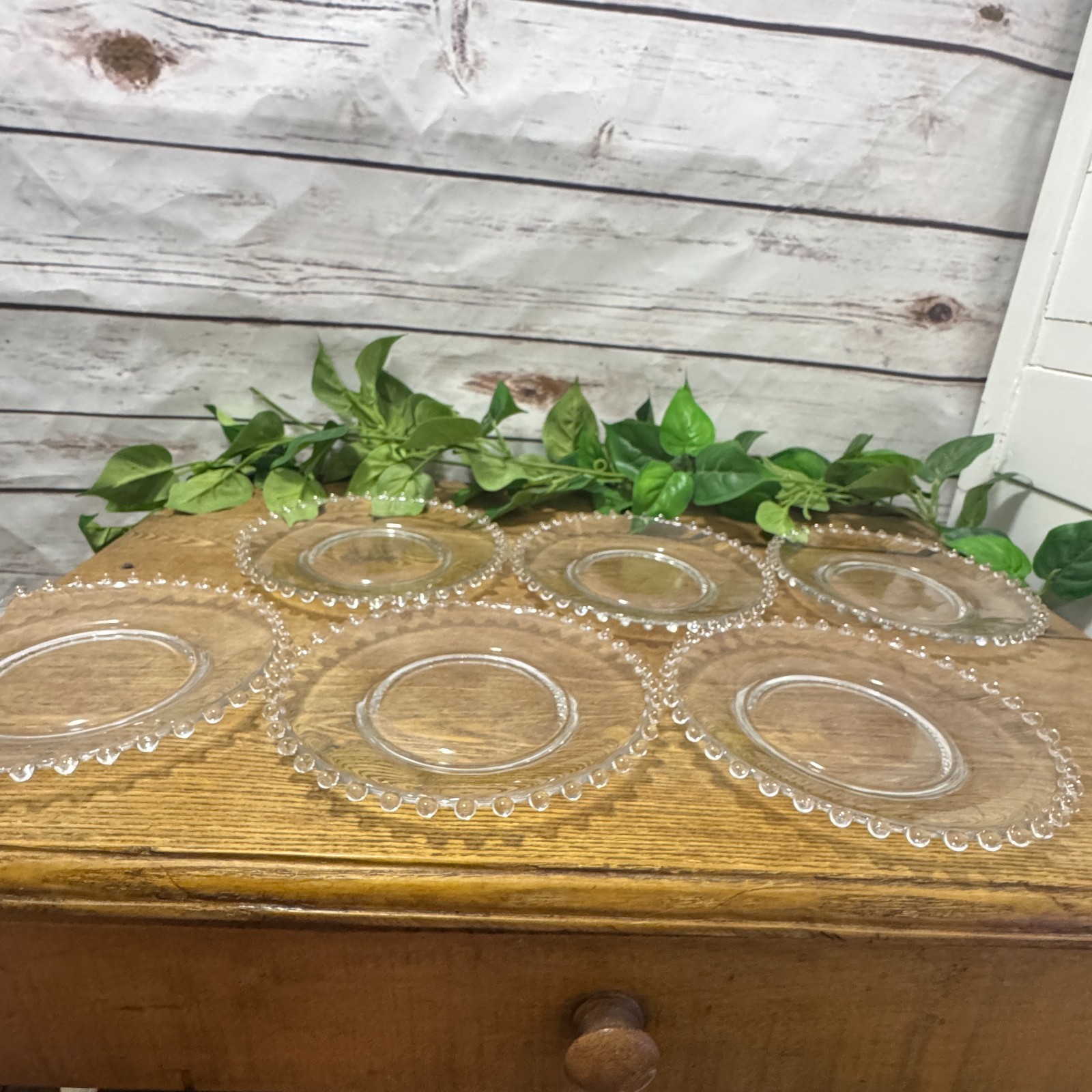 6 Imperial Glass Candlewick Plates 6 1/4″ Bread Butter Dessert Snack Small VTG