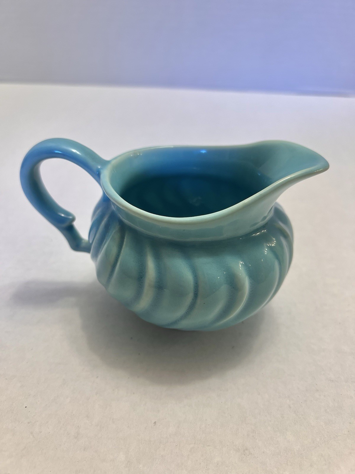 GMB Franciscan Coronado Aqua Glossy Creamer Gladding McBean Pottery 1936-1938