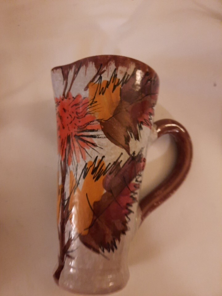 Italian Handpainted Decorative Pitcher Serveware Pottery