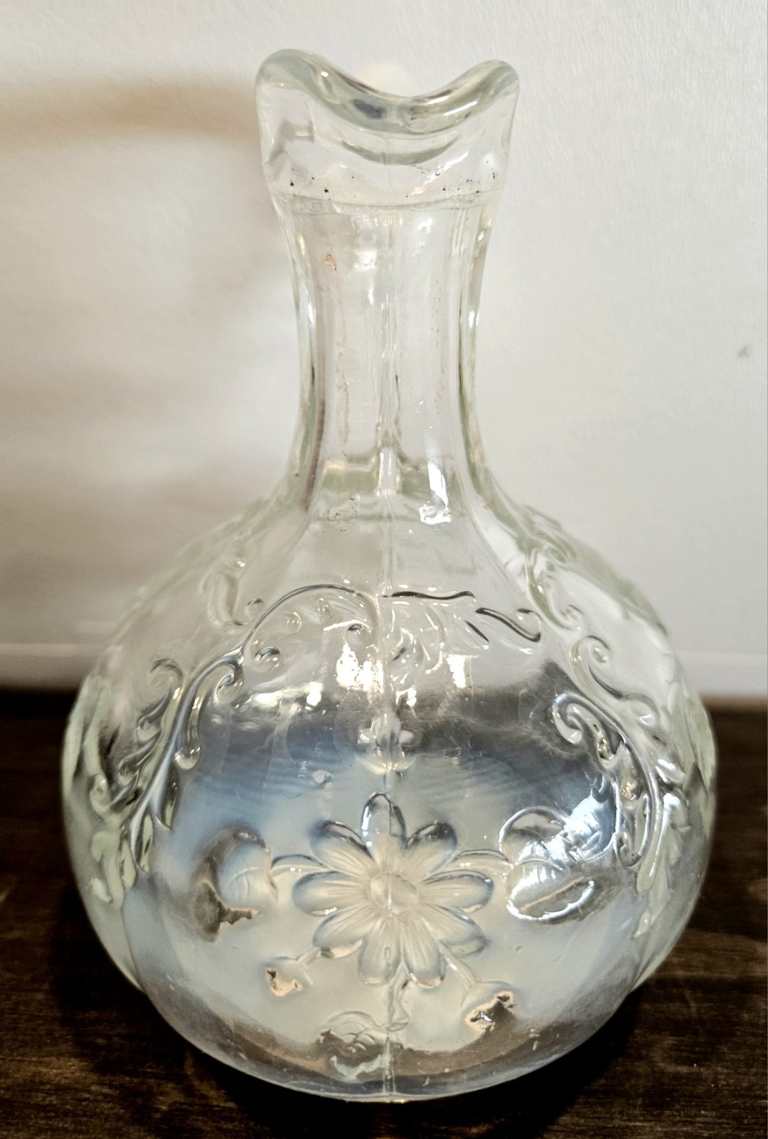 Northwood Glass Opalescent Intaglio Cruet C.1899