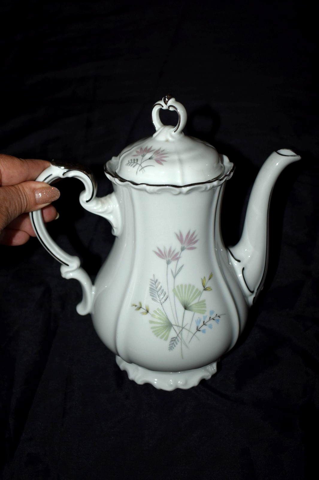Vintage EDELSTEIN Maria Theresa Bavaria Germany Tea Pot 1962 3