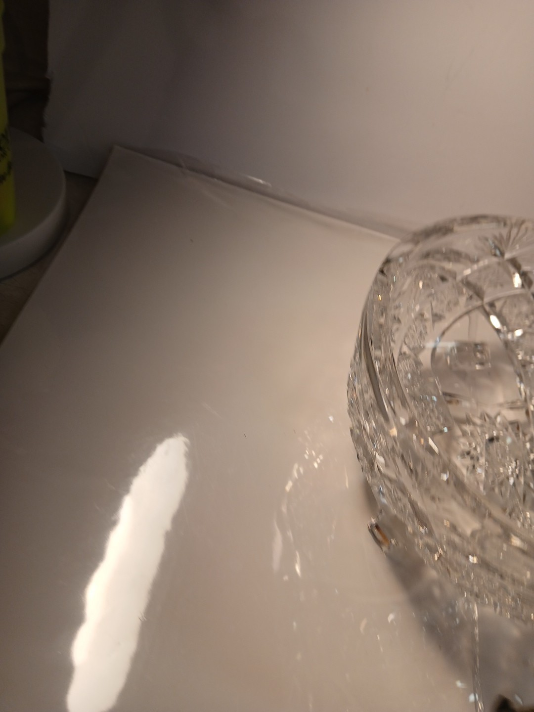 Crystal Leaded 3 Footed Cut Glass Centerpiece/Serving Bowl Weighs Over 4 Pounds