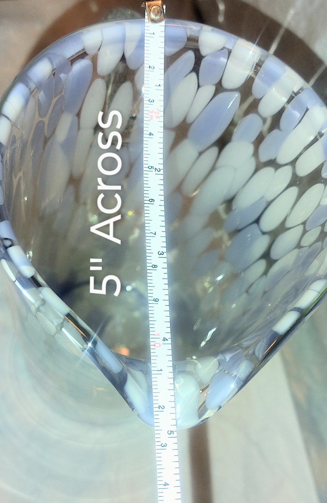 2 Quart Glass Pitcher for Martini Purple Drip Pattern Mixed Beverages 11” Tall