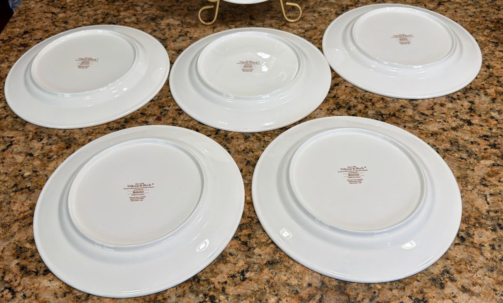 VTG Villeroy Boch Botanica Malva Silvestris 6 Dinner Plates 10-3/8 Luxembourg