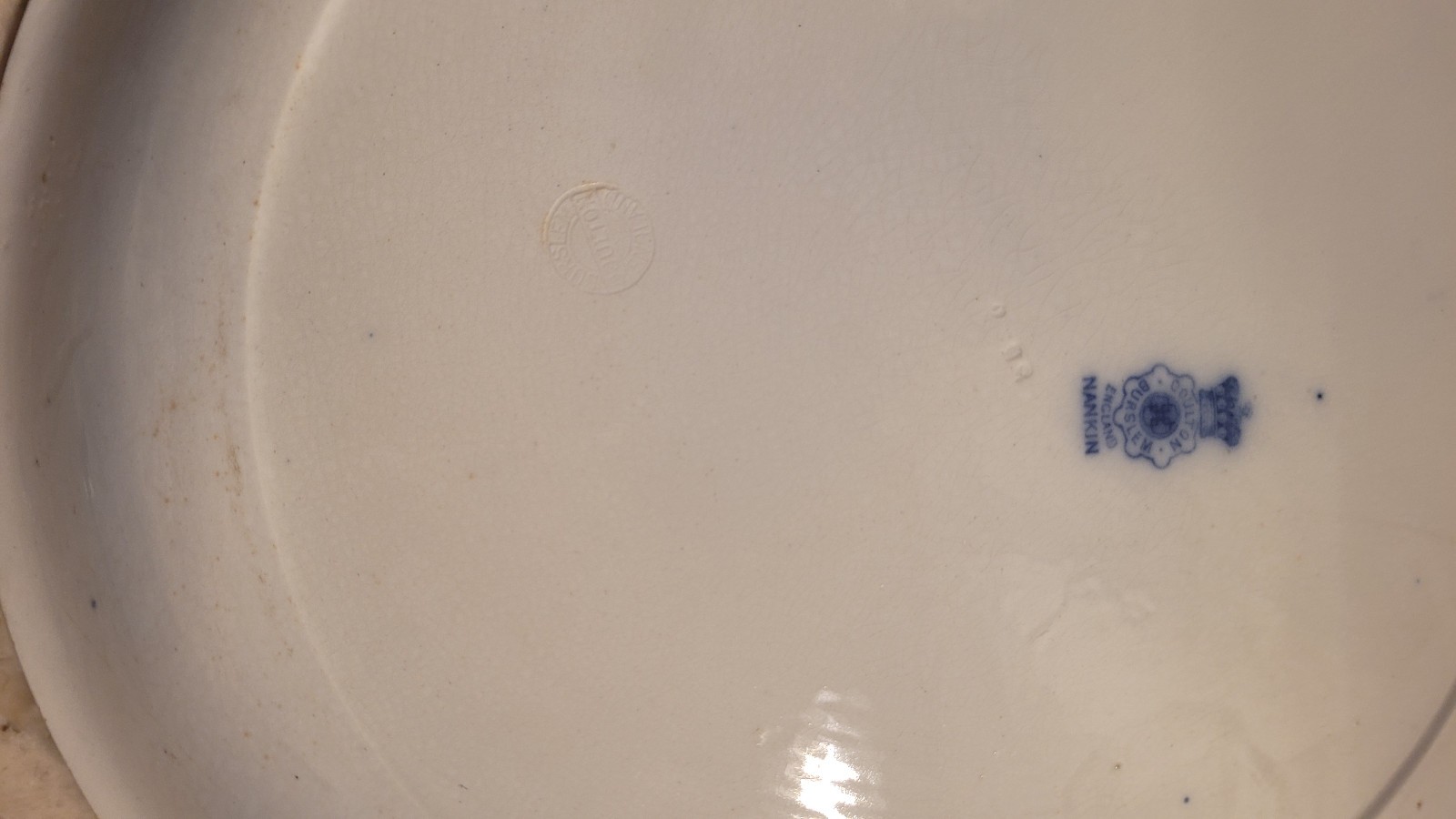 Colton Burslem Transferware Plate England Nankin Pattern