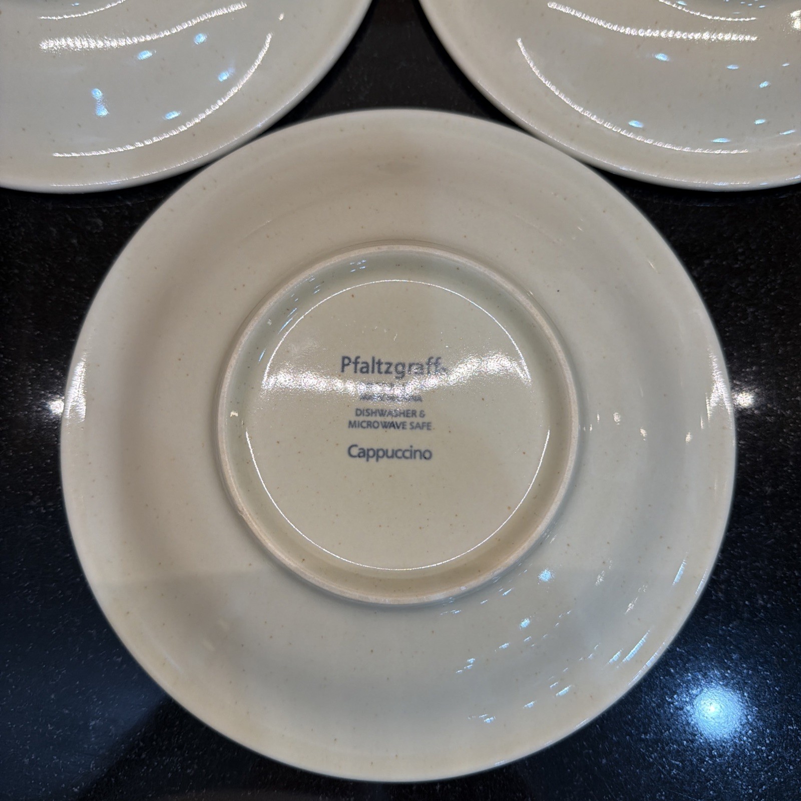 Set Of 3 Pfaltzgraff USA CAPPUCCINO 8 1/8” Salad Plate EXCELLENT Stoneware