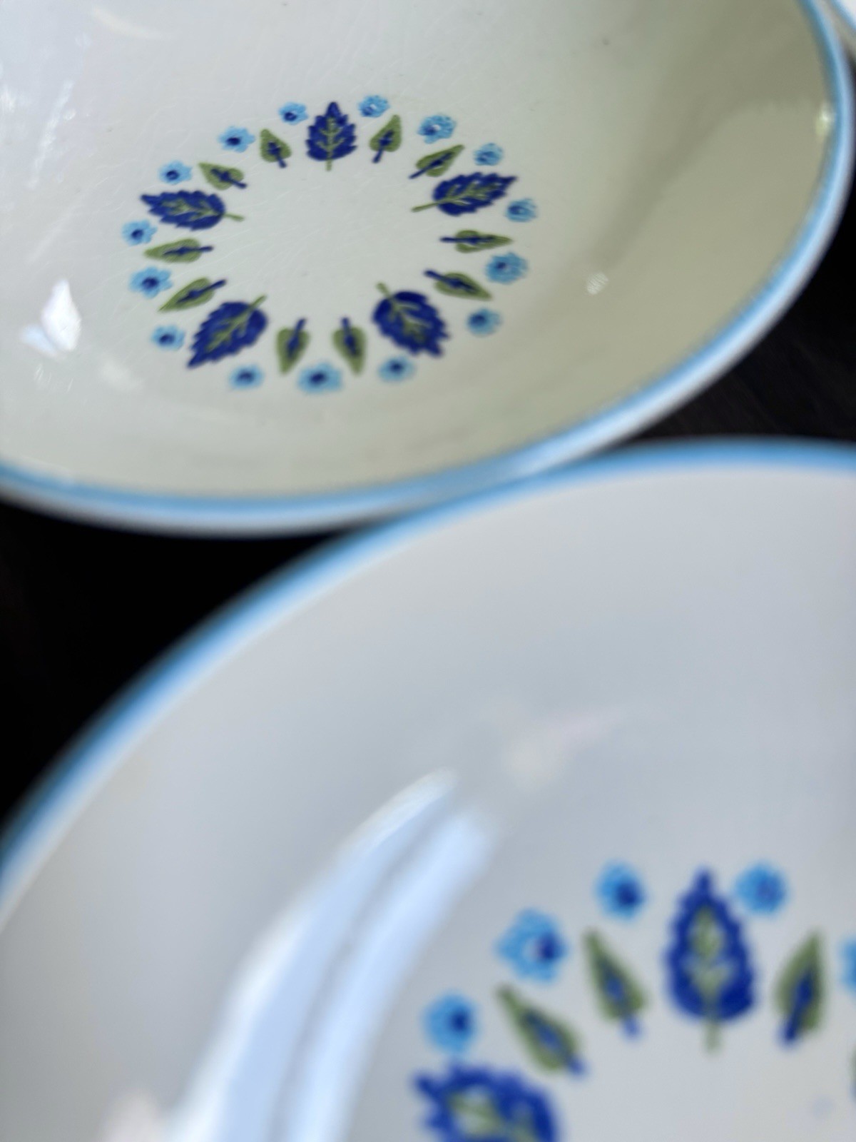 Vintage MCM Marcrest Swiss Alpine Chalet Berry/Dessert Bowls 5 1/4″ Set Of 13
