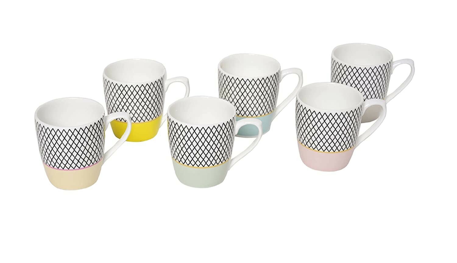 Tea and Coffee Cup for Kitchen & Dining Table Multicolor 160 ML Set of 6 US